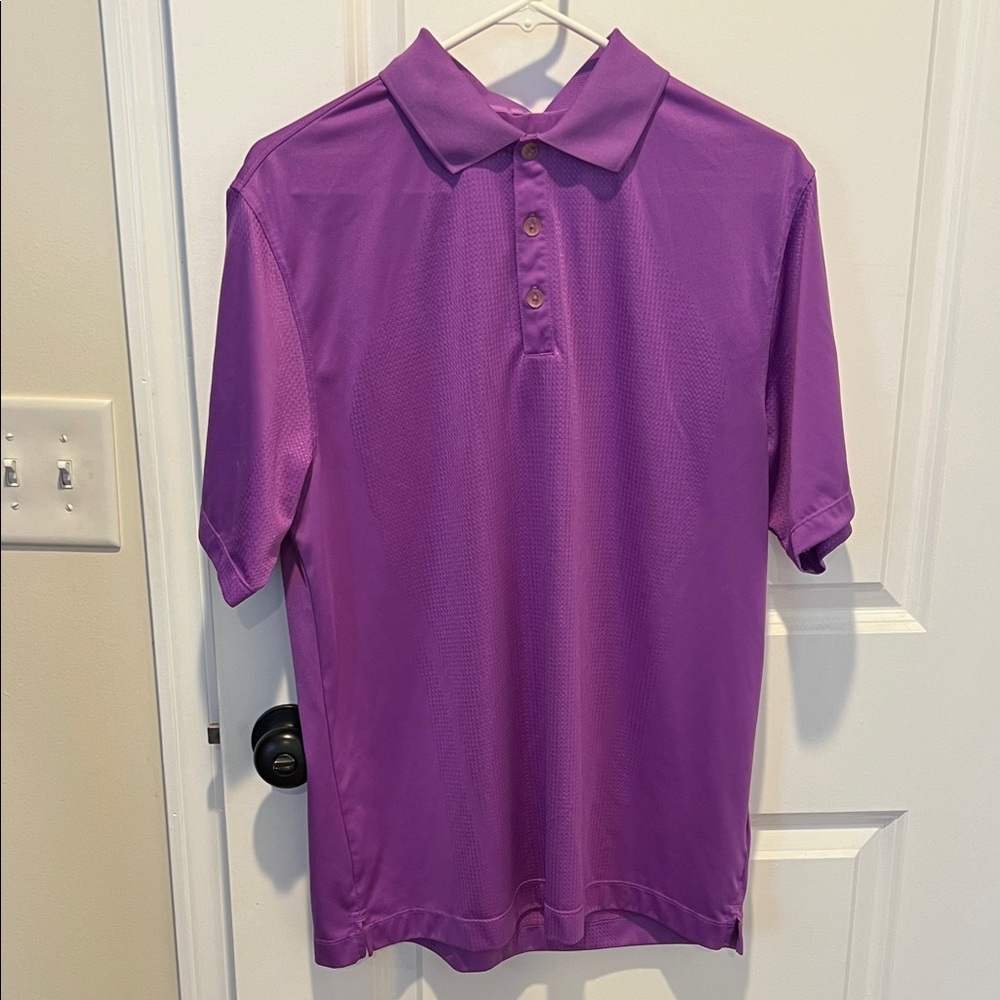 Men's Nike Golf Textured Purple Polo Shirt
